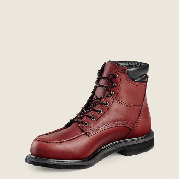 Red Wing Mens Work Boots - Supersole® - 6-inch Soft Toe - Burgundy - MFW085174